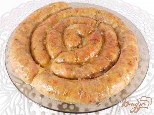 Мясная колбаса с паприкой и овсянкой Мясная колбаса с паприкой и овсянкой