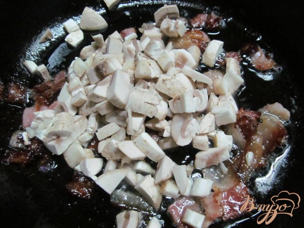 Картофельное пюре с беконом и грибами Картофельное пюре с беконом и грибами