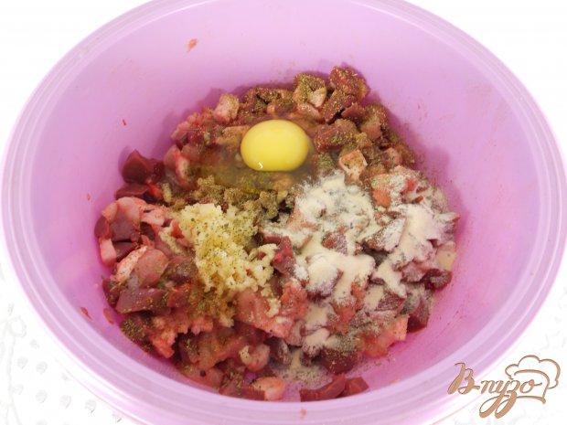 Колбаски из курицы и свиного сердца Колбаски из курицы и свиного сердца