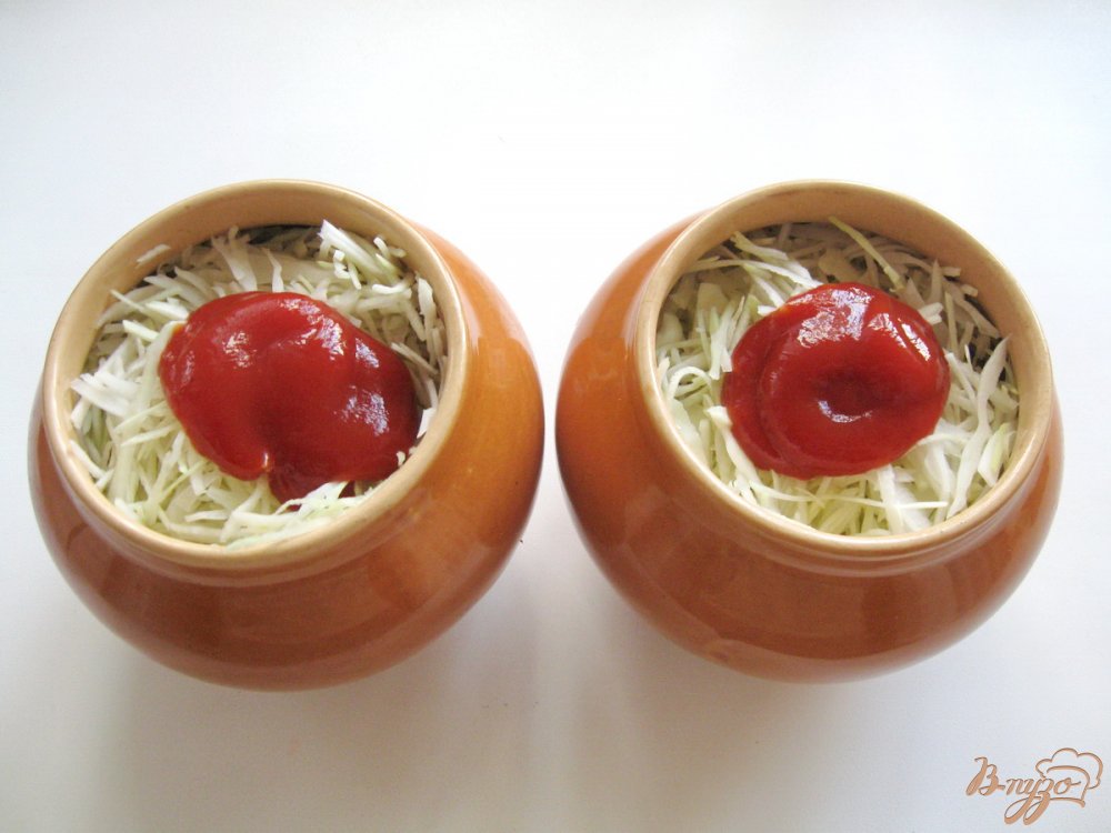 Капуста с курицей в горшочке Капуста с курицей в горшочке