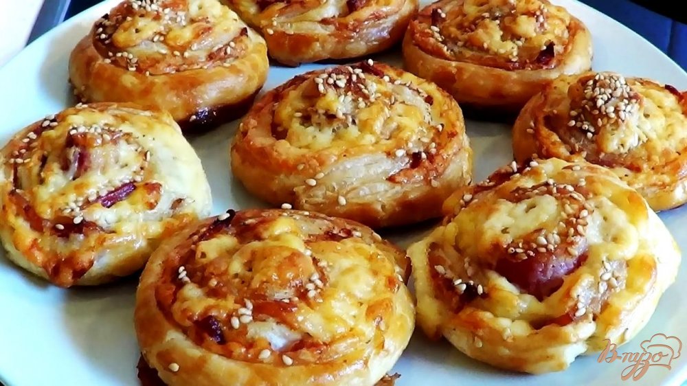 Булочки с беконом и сыром Булочки с беконом и сыром