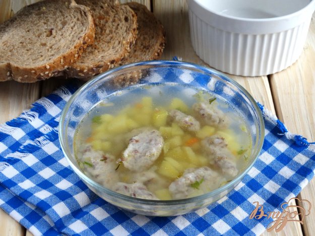 фото рецепта: Суп с гречневыми галушками-кнопками