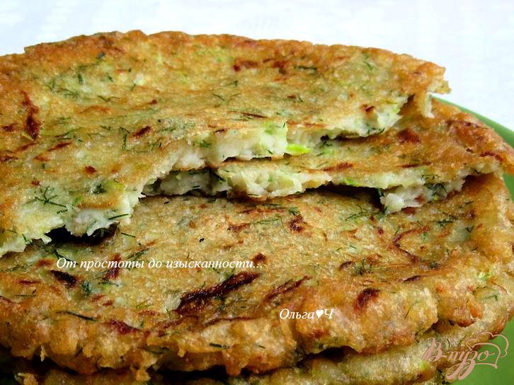 Кабачковые блины с зеленью Кабачковые блины с зеленью