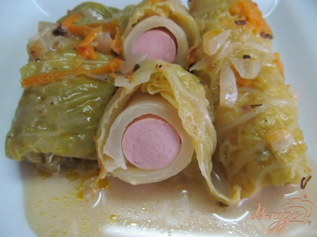 фото рецепта: Голубцы с сосисками