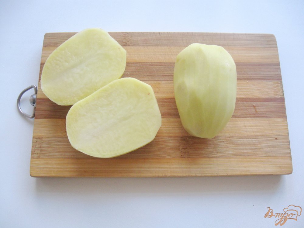 Картофель фаршированный куриным фаршем Картофель фаршированный куриным фаршем
