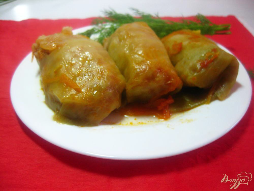 Фото приготовление рецепта: Голубцы с мясом шаг №14