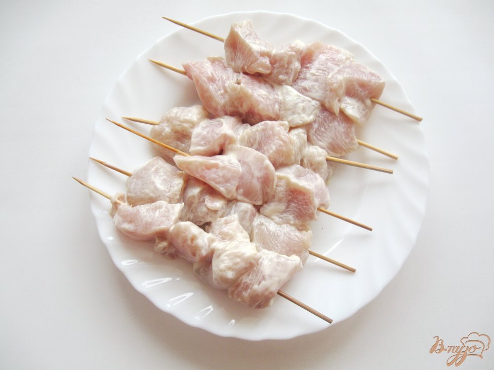 Куриные шашлычки в майонезе Куриные шашлычки в майонезе