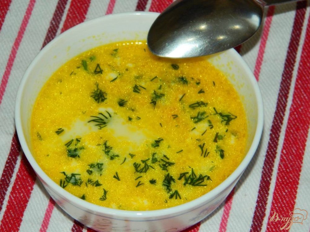 Куриный суп с плавленным сыром Куриный суп с плавленным сыром