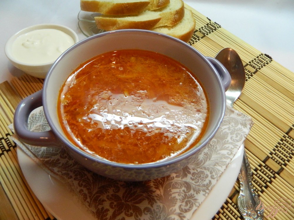 Фото приготовление рецепта: Борщ на мясном бульоне шаг №8