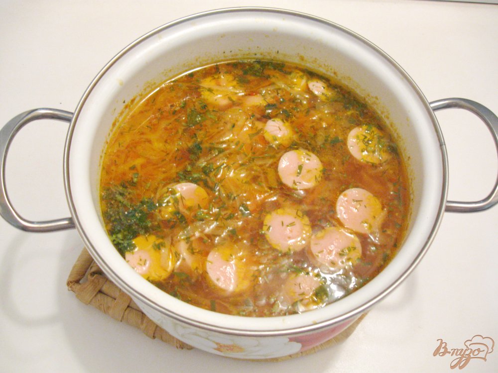 Борщ с сосисками Борщ с сосисками