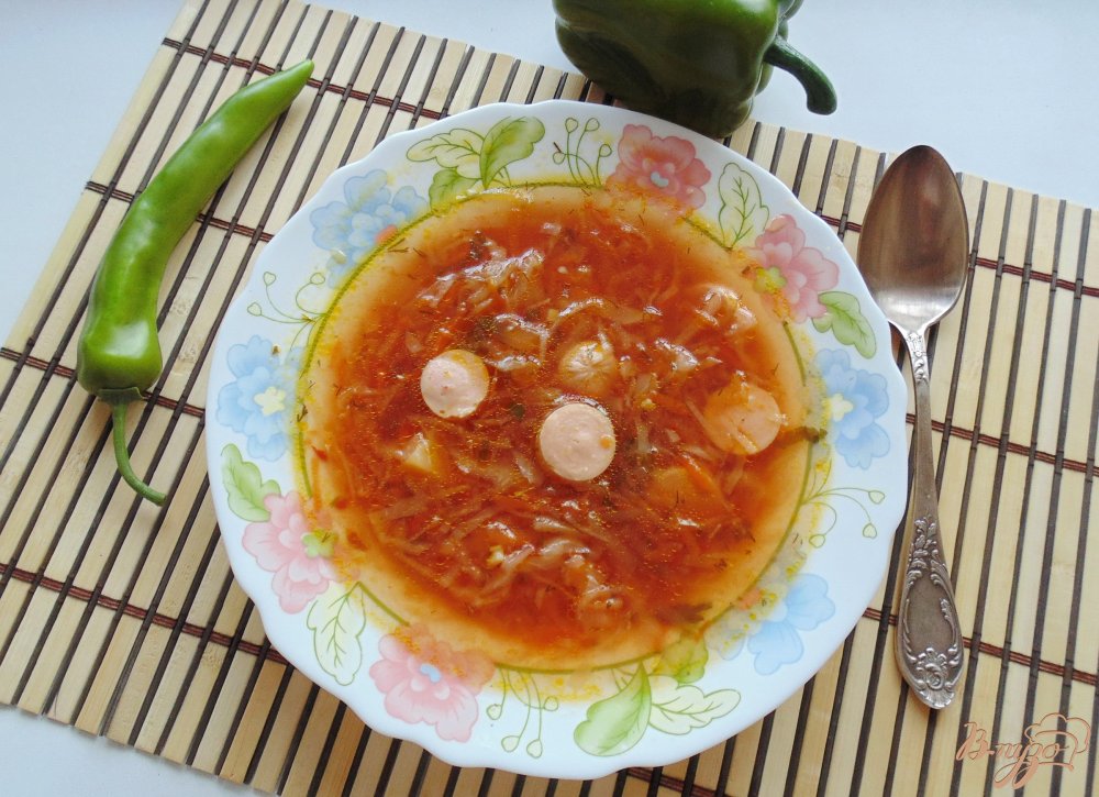 Борщ с сосисками Борщ с сосисками