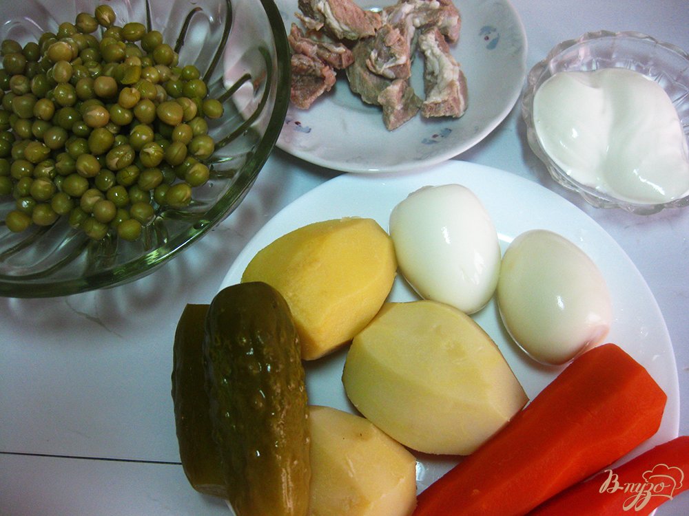 Оливье c мясом Оливье c мясом
