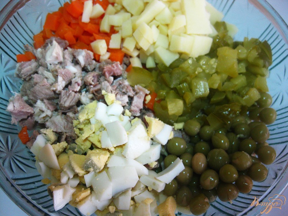 Оливье c мясом Оливье c мясом