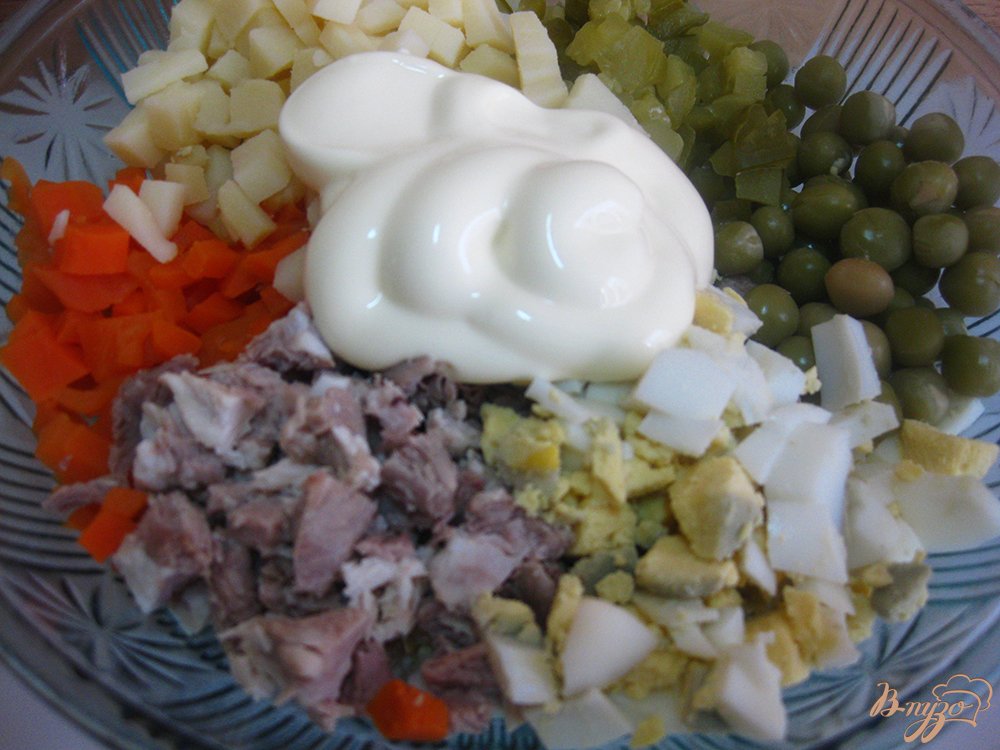 Оливье c мясом Оливье c мясом