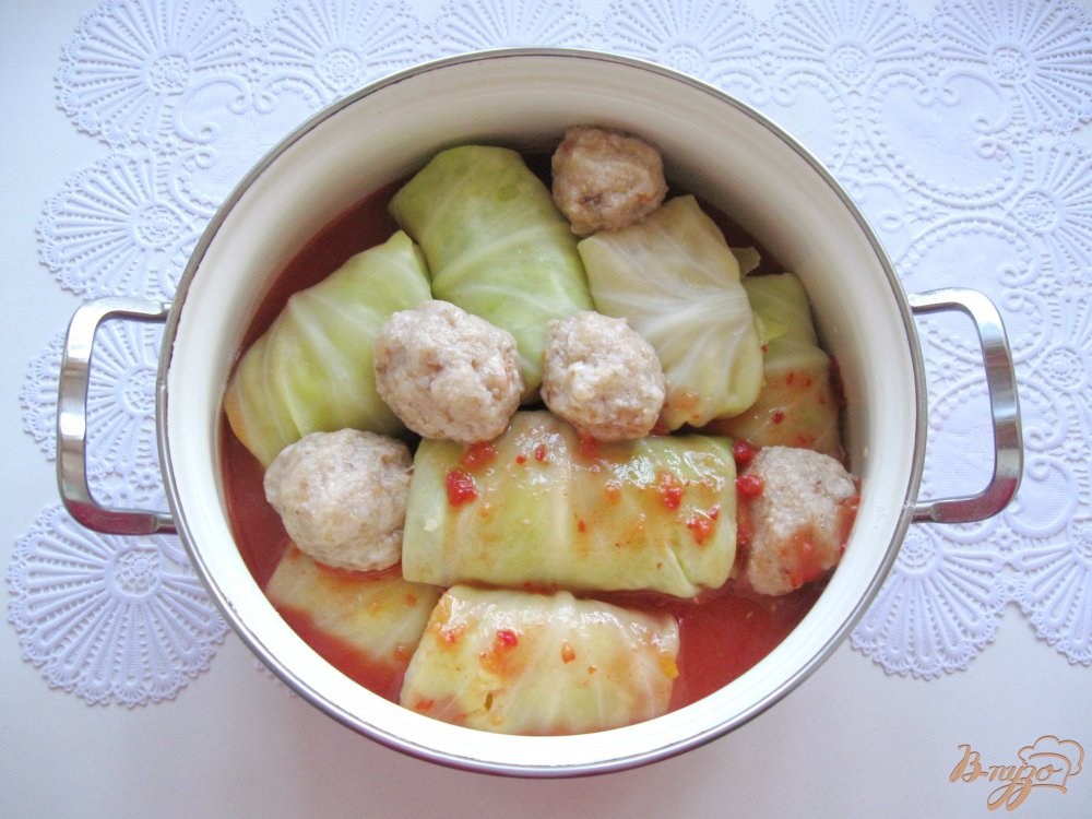 Голубцы с курицей и гречневой кашей Голубцы с курицей и гречневой кашей