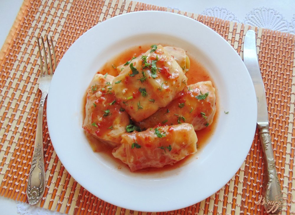 Голубцы с курицей и гречневой кашей Голубцы с курицей и гречневой кашей
