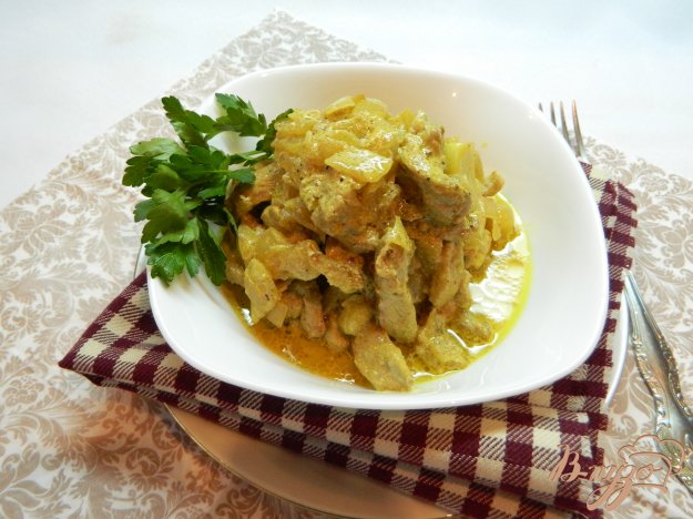 фото рецепта: Мясо тушеное с карри