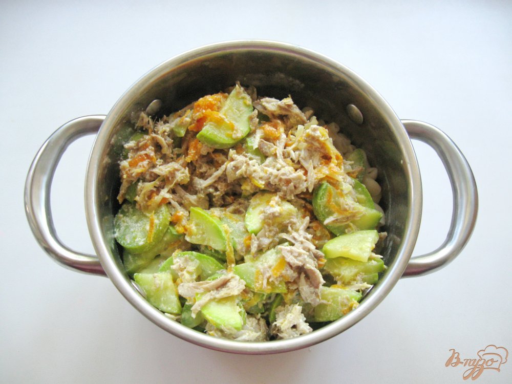 Паста с кабачками и мясом в сливках Паста с кабачками и мясом в сливках