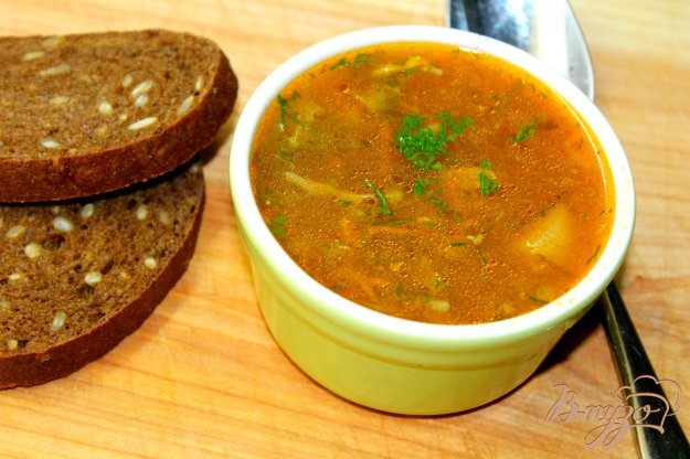 фото рецепта: Борщ с курицей и куриными желудочками