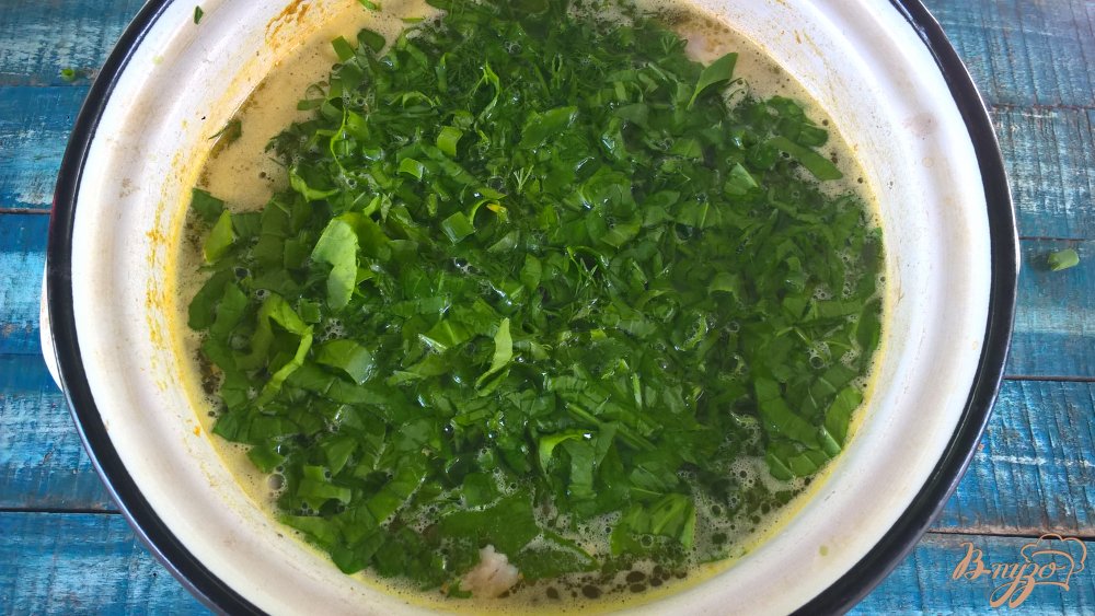 Суп с ракушками и шпинатом Суп с ракушками и шпинатом