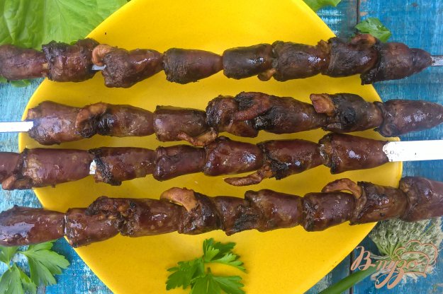фото рецепта: Шашлык из куриных сердечек