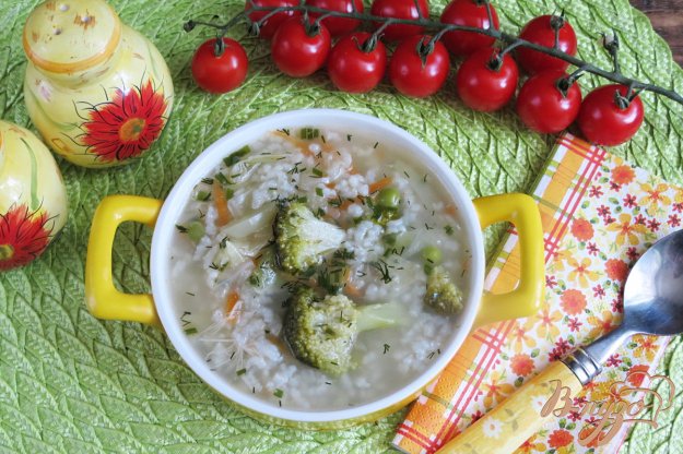 фото рецепта: Суп с рисом и овощами