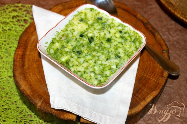 фото рецепта: Окрошка с курицей и куриными сердечками на кефире