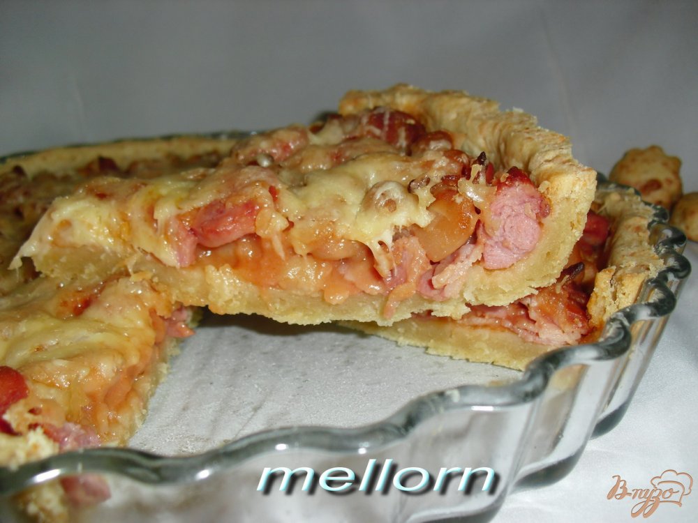 Сырный пирог с фасолью и беконом Сырный пирог с фасолью и беконом