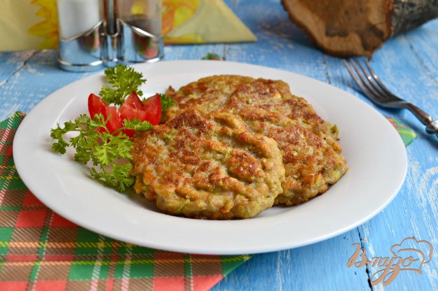 фото рецепта: Овощные оладьи с мясным фаршем