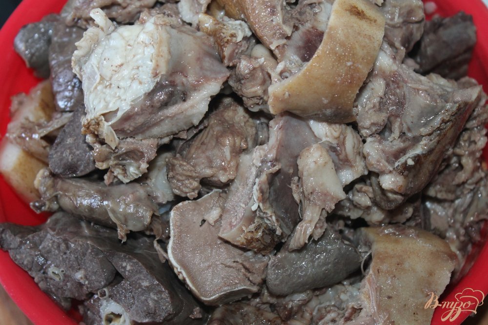 Начинка для пирожков и вареников из свиных субпродуктов Начинка для пирожков и вареников из свиных субпродуктов