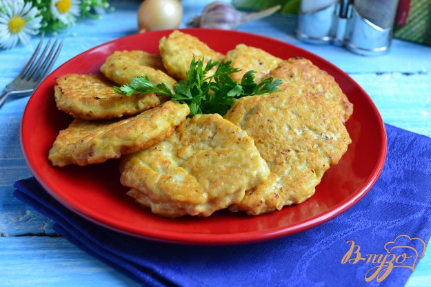 фото рецепта: Пышные оладьи из курицы и овсянки