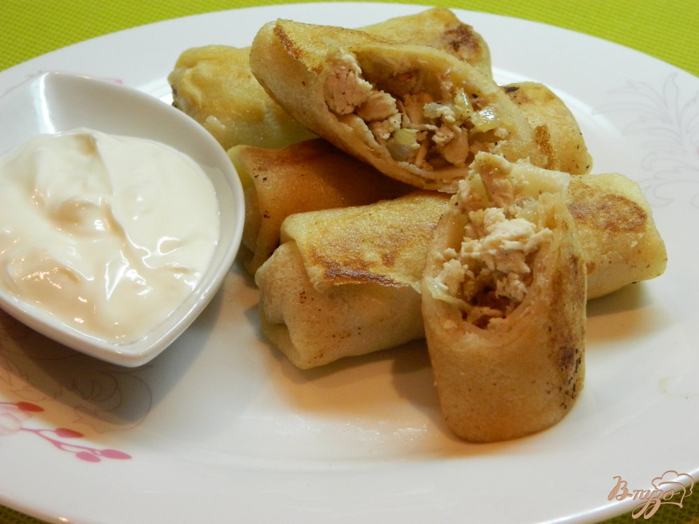 Фото приготовление рецепта: Блины с мясной начинкой шаг №11