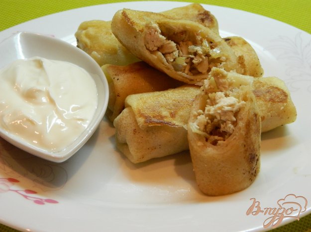 фото рецепта: Блины с мясной начинкой