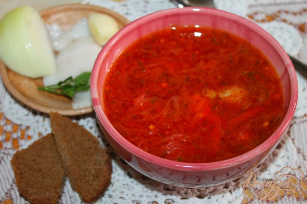 фото рецепта: Борщ на утином бульоне с мясом