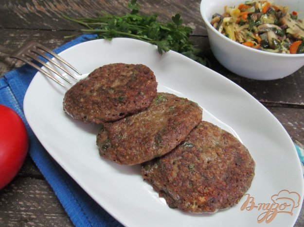 фото рецепта: Блины из куриной печени с кус-кусом