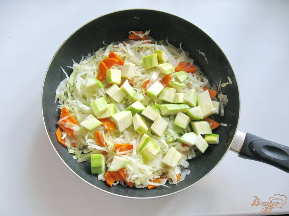 жареная капуста с кабачками жареная капуста с кабачками