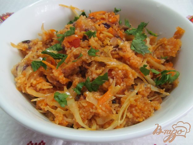 фото рецепта: Жареная капуста с кус-кусом