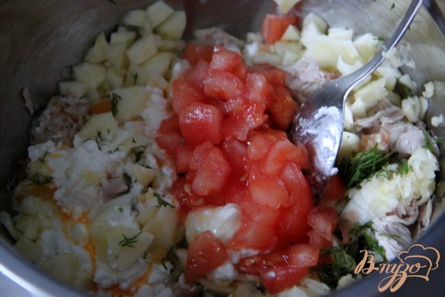 Цуккини с творогом и курицей Цуккини с творогом и курицей