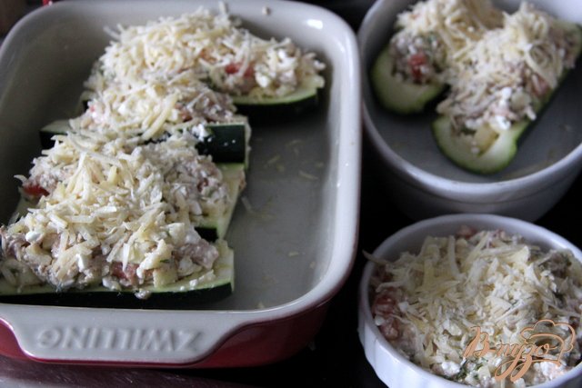 Цуккини с творогом и курицей Цуккини с творогом и курицей