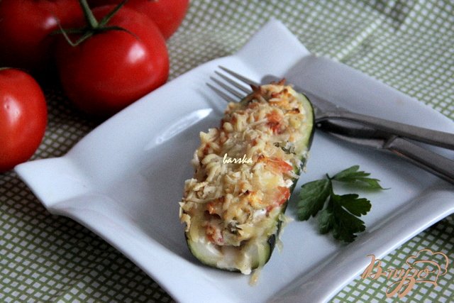Цуккини с творогом и курицей Цуккини с творогом и курицей