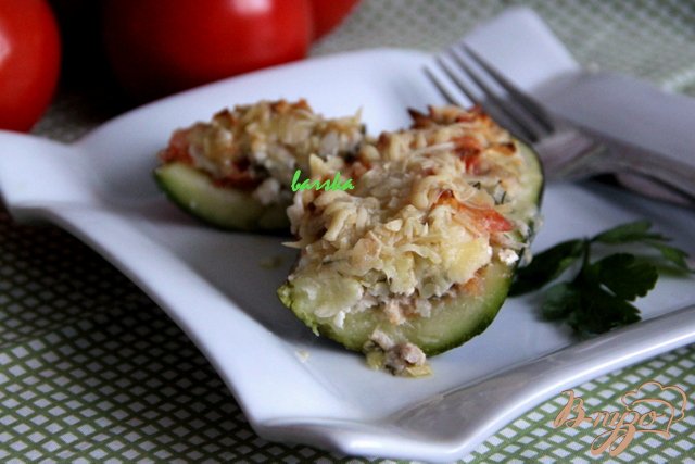 Цуккини с творогом и курицей Цуккини с творогом и курицей