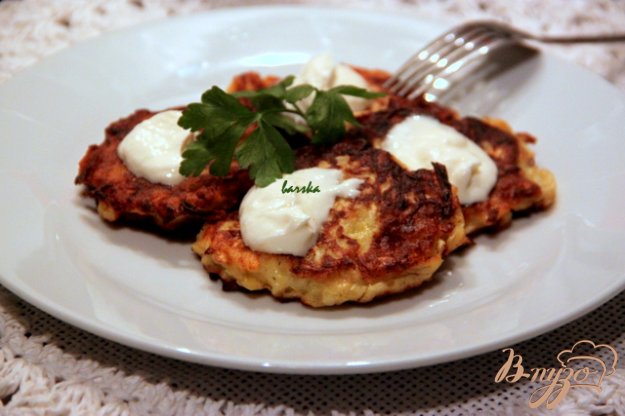 фото рецепта: Оладьи из цуккини и картофеля