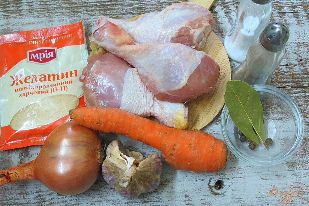 Куриный холодец с желатином Куриный холодец с желатином