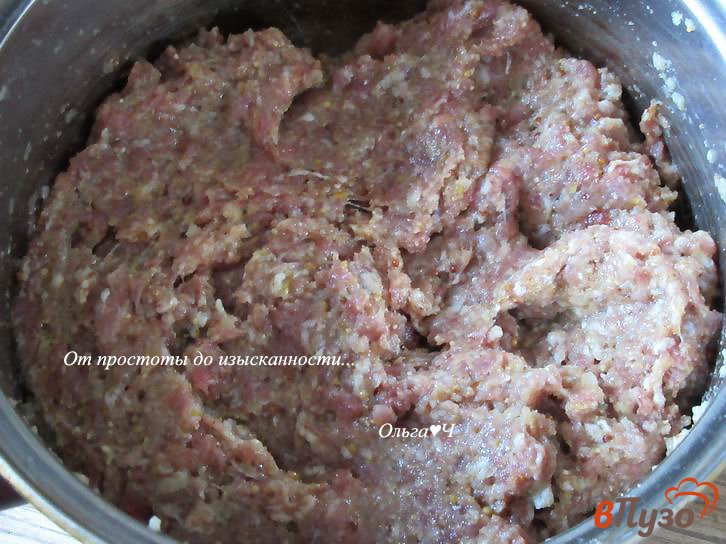 Фото приготовление рецепта: Мясные котлеты с чесноком и горчицей шаг №3