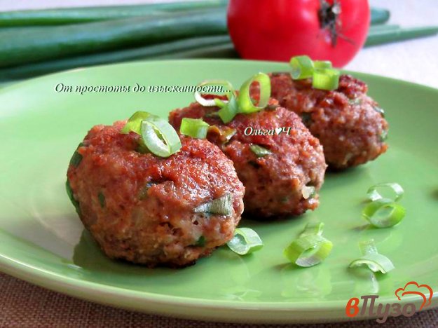фото рецепта: Мясные котлеты с зеленым луком