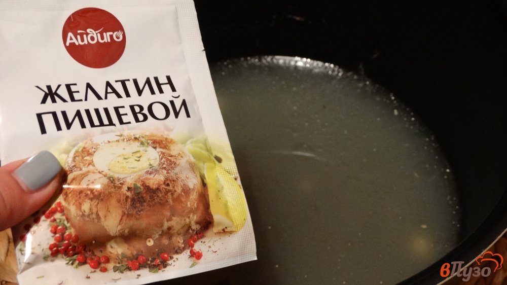 Фото приготовление рецепта: Холодец из индюшиных шей шаг №4