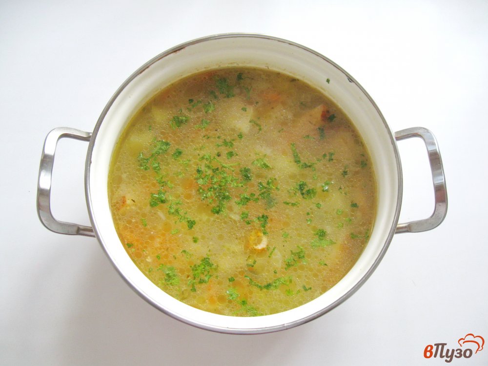 Фото приготовление рецепта: Рассольник с копченой куриной грудкой шаг №6