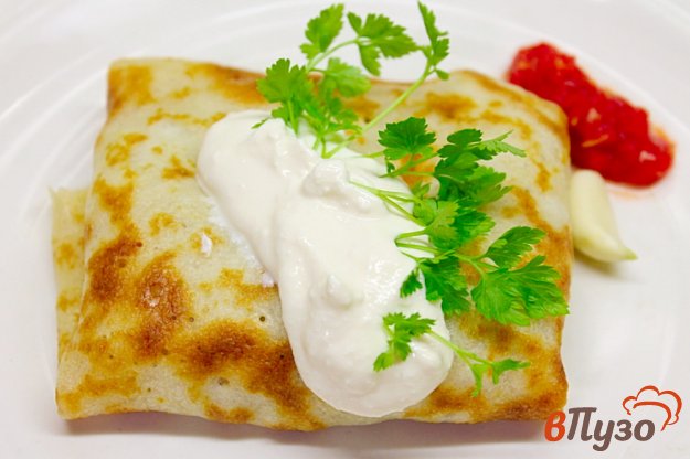 фото рецепта: Блины с мясной начинкой