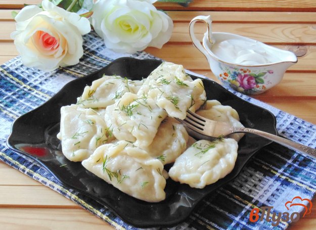 фото рецепта: Вареники с картофелем и отварным мясом