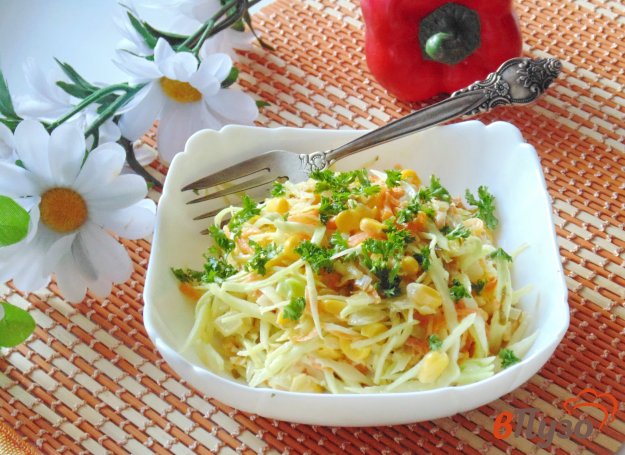 фото рецепта: Салат из капусты с маринованными огурцами